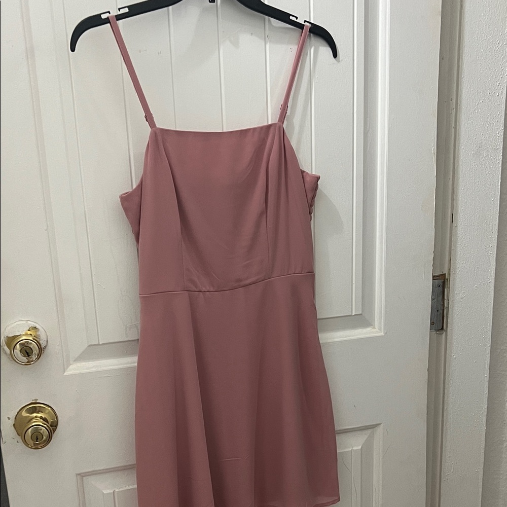Lily Rose Blush Pink Spaghetti Strap Mini Dress